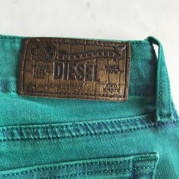 DIESEL “Grupee” fit teal/green jeans. Size 27. - Picture 6 of 7